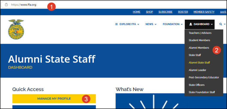Access your FFA.org profile (My Profile) - FFA Help Center
